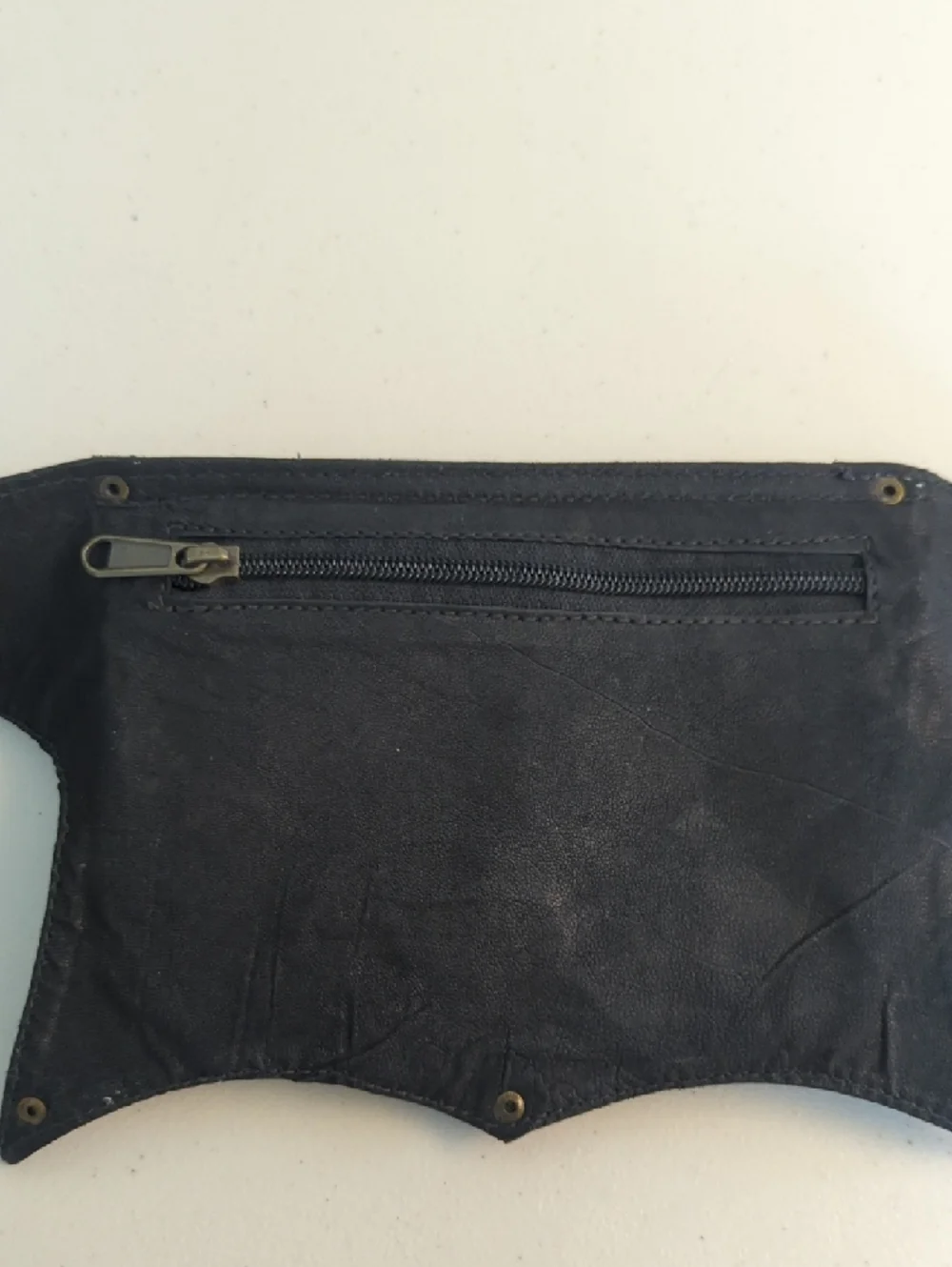 Lakhay's Leather Belt Bag with Brass Studs - Black - Picture 5 of 5